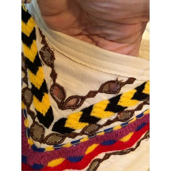 Free People LS Boho Crop Top L - Picture 5 of 12